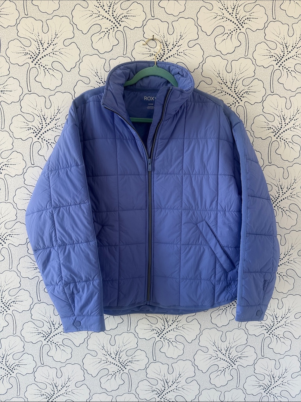 Roxy Men's Quilted Puffer Jacket - Periwinkle Blue